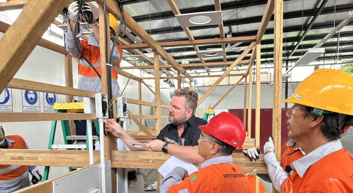 TSDC Workshop class practical training on electrical cable and accessory installation