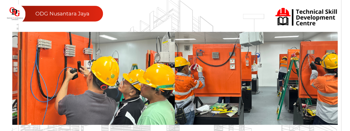 TSDC class learning electrical installation simulation in wooden board